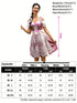 Damen Dirndl - Traditionelles 3-teiliges Kostüm in Pink für Oktoberfest und besondere Anlässe